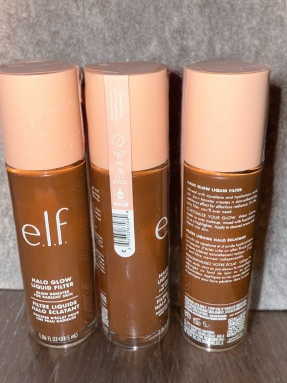 e.l.f. Halo Glow Liquid Filter Shade 83568 8.5 SEALED NEW 1.06oz 3 Pack